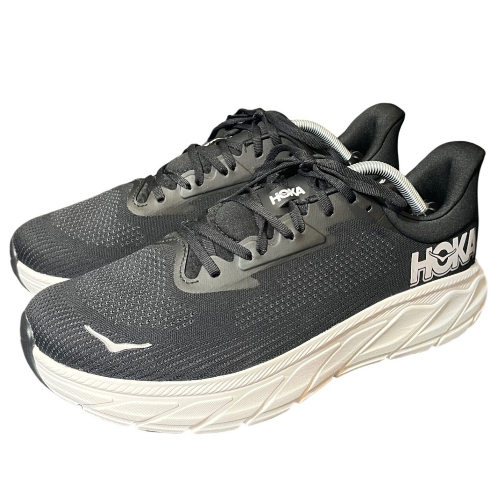 Hoka Arahi 7 Mens 12 2E Wide Black White Road Running Shoes 1147870-BWHT